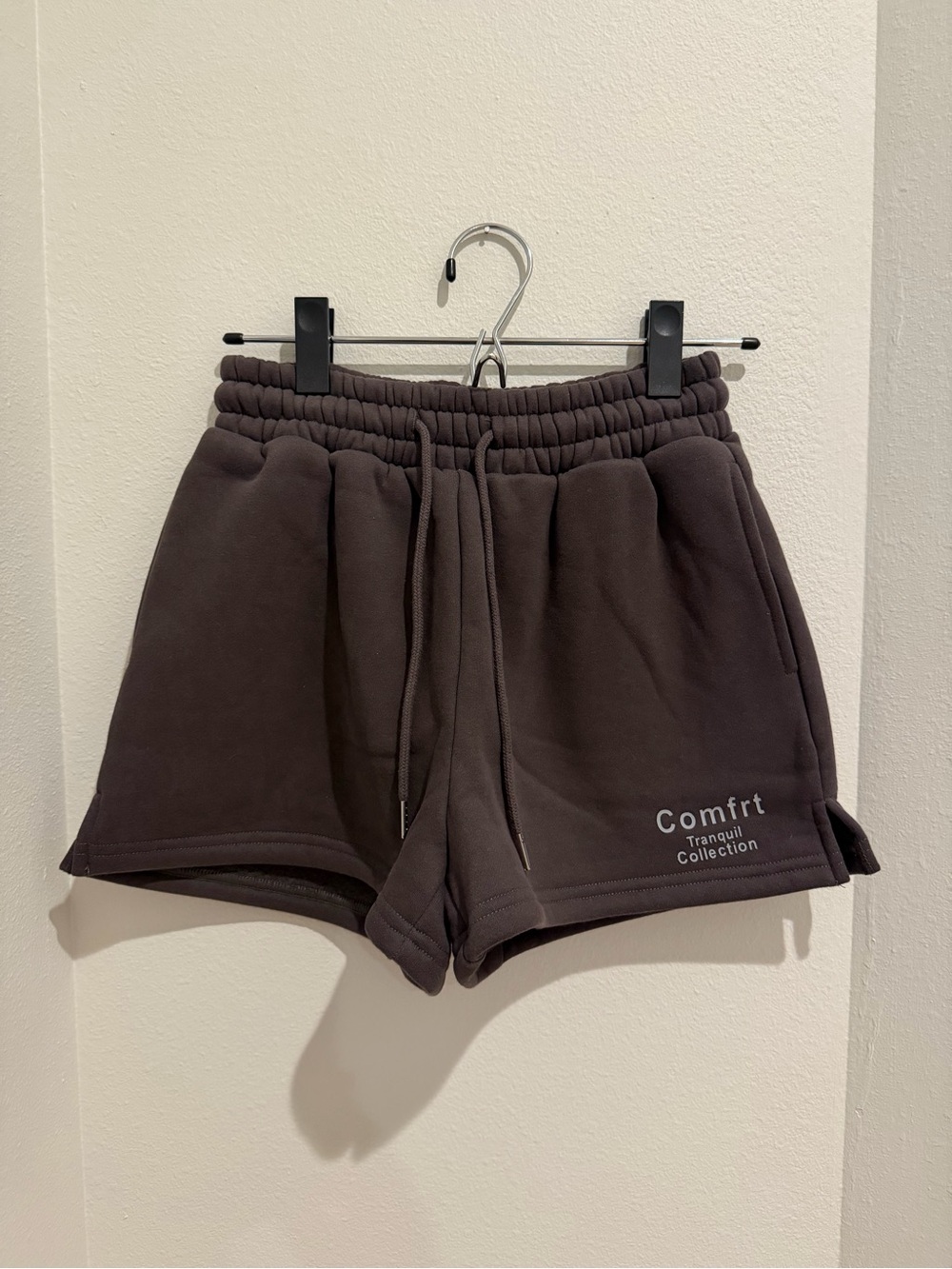 COMFRT tranquil shorts in charcoal size XS